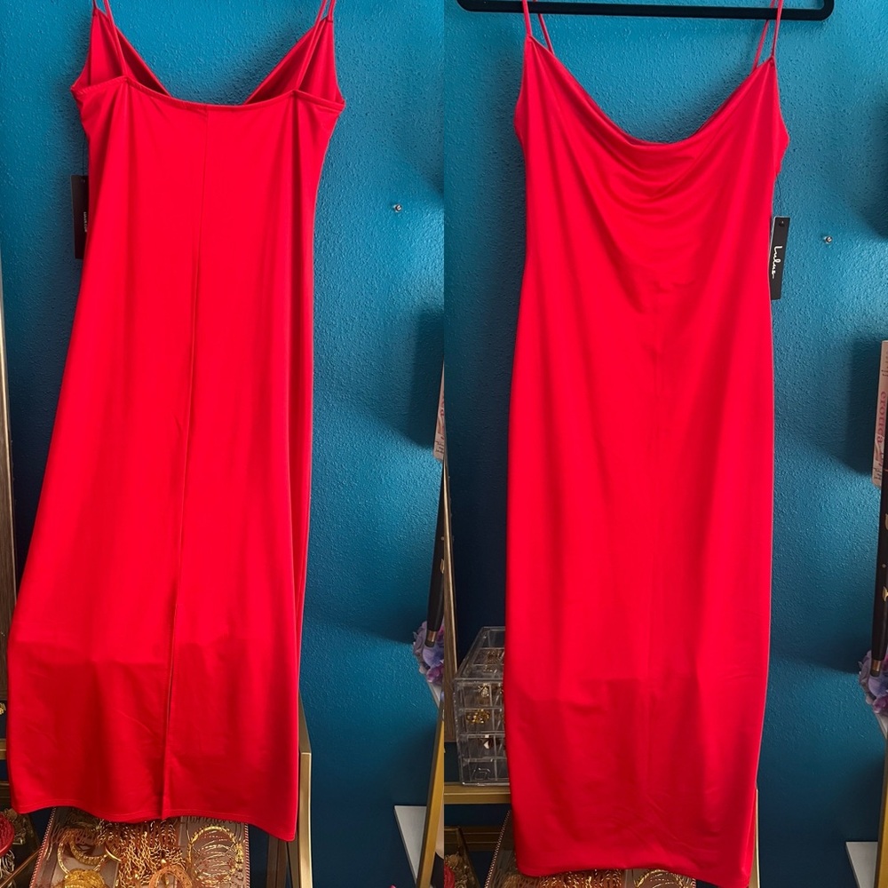 Lulu's Red Midi Dress